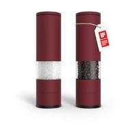 LARS NYSØM Salt and Pepper Grinder Set Manual, Stainless Steel Salt and Pepper Mills with Adjustable Ceramic Grinder I Design Spice Shakers (Berry Red)