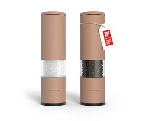 LARS NYSØM Salt and Pepper Grinder Set Manual, Stainless Steel Salt and Pepper Mills with Adjustable Ceramic Grinder I Design Spice Shakers (Blush Rose)