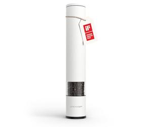 LARS NYSØM Salt Pepper Mill Manual with Adjustable Ceramic Grinder from coarse to fine I Design Spice Mill (Pure White)