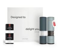 LARS NYSØM Spice Mills & Spices Gift Set - Salt and Pepper Mills Set with 2 Spice cans (Salt, Pepper) - A Great Gift idea Thanks to The Beautiful Gift Box (Blue)