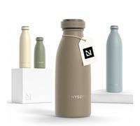 LARS NYSØM Stainless Steel Insulated Water Bottle 350ml, 500ml, 750ml, 1L, 1 5 Liter|nsulated Thermo Flask for Hot and Cold Beverages | Leakproof Drinking Bottle (Taupe Brown, 350ml)