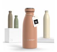 LARS NYSØM Stainless Steel Insulated Water Bottle 350ml, 500ml, 750ml, 1L, 1 5 Liter|nsulated Thermo Flask for Hot and Cold Beverages | Leakproof Drinking Bottle (Blush Rose, 350ml)