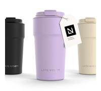 LARS NYSØM Thermo Coffee Mug-to-go 17oz | Travel Mug 0.5 Liter with Insulation | Leak Proof Stainless Steel Thermal Tumbler for Coffee and Tea on The Go (Lavender Purple, 500ml)