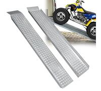 LARS360 2-Piece Loading Ramp, Driveway Ramp, Galvanised Steel, Non-Slip for Motorcycle, ATV, Quad, Car, Vehicle, Load Capacity up to 200 kg per Piece (Driveway Ramp)