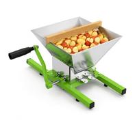 LARS360 7L Manual Fruit Crusher, Stainless Steel Apple Scratter | Multi-tooth rollers create consistent pulp, with a sturdy frame, smooth hopper and stable feet for reliable fruit crushing.