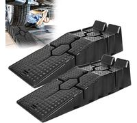 LARS360 Car Ramps, Heavy Duty Plastic Vehicle Ramps, 2.5 Tonne, Set of 2 | 255 mm Tyre Width, 17 cm Lift Height, 10° Incline, Anti-Slip Tread & Wheel Stops for Oil Changes, Repairs & Servicing