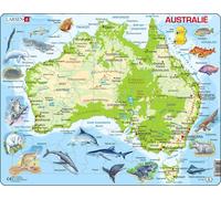 Larsen A31 Fysieke kaart van Australië, Nederlands editie, Frame puzzel met 65 s