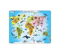 Larsen A34 Animals of the World, German Edition, 28 Piece Boxless Tray & Frame Jigsaw Puzzle