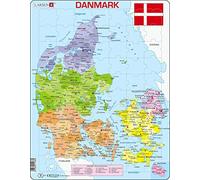 Larsen A6 Denmark Political Map, Danish Edition, 70 Piece Boxless Tray & Frame Jigsaw Puzzle