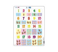 Larsen AR18 Learn to Count: Numbers from 1 to 20, 20 Piece Boxless Tray & Frame Jigsaw Puzzle