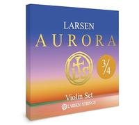 Larsen Aurora Violin Strings - 3/4 Size Medium Tension String Set for Fractional Violin - Affordable, Professional-Grade Violin Strings for Young Musicians
