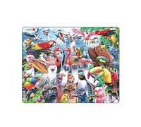 Larsen CZ5 Cheerful Birds from All Over the World Jigsaw Puzzle for Children Ages 6 and Up - 115 Pieces | Fun Puzzle for Kids for Boys & Girls | Boxless Tray & Frame Included