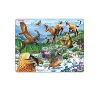 Larsen FH12 The Alps Jigsaw Puzzle, Beautiful Scenery from the Alps, Puzzle for Children Ages 6 and Up - 55 Pieces | Fun Puzzle for Kids Boxless Tray & Frame Included