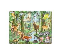 Larsen FH17 Thriving European Forest Jigsaw Puzzle for Kids Age 4-12 | 40 Pieces | Boxless Tray & Frame | Educational & Fun Puzzle for Nature Lovers | Great Learning Tool