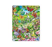 Larsen FH28 Butterflies in a Beautiful Flower Field, 42 Piece Boxless Tray & Frame Jigsaw Puzzle