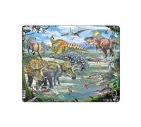 Larsen FH31 Dinosaurs of the Cretaceous Period, 65 Piece Boxless Tray & Frame Jigsaw Puzzle