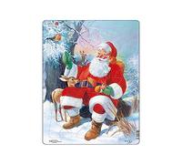 Larsen JUL7 Santa Claus Relaxing with His Animal Friends, 32 Piece Boxless Tray & Frame Jigsaw Puzzle