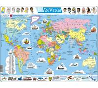Larsen K1 The World - Political Map, Dutch Edition, 107 Piece Boxles (US IMPORT)