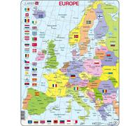 Larsen K2 Europe Political Map, English Edition, 48 Piece Boxless Tray & Frame Jigsaw Puzzle
