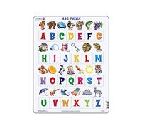 Larsen LS2826 Alphabet Puzzle - 26-Piece Tray & Frame Jigsaw for Ages 3+, Learn Letters & Phonics, Educational, Durable & Eco-Friendly