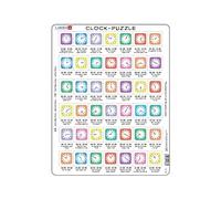 Larsen OB7 “Learn the Clock” - 42-Piece Tray Jigsaw Puzzle (Ages 4+), Teaches Analogue & Digital Time, Self-Correcting Pieces