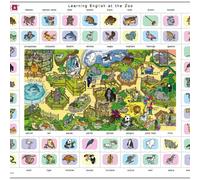 Larsen Puzzle Learning English At The Zoo Maxi Larsen Genuine Jigsaw High Qualit