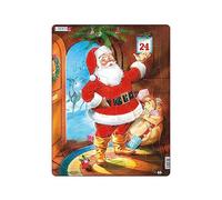 Larsen JUL1 Santa Claus on Christmas Eve - 33-Piece Holiday-Themed Jigsaw Puzzle for Kids, Festive and Fun - Great Gift for Children