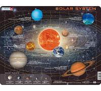 Larsen SS1 Solar System & Planets Jigsaw Puzzle - 70 Pieces - Educational Space Puzzle for Kids & Adults - Boxless Tray & Frame