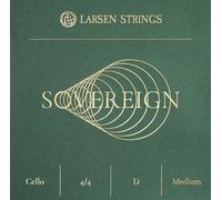 LARSEN STRINGS Cello Strings Sovereign - 4/4 Cello String - Medium - Single String D, steel core with stainless steel winding, tension 14.1 kg/31.0 lbs