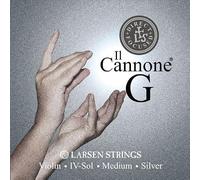 LARSEN STRINGS Violin Strings II Cannone - 4/4 Violin - Medium - Single String G Direct & Focused, multifilament fibre nylon core, solid silver winding, tension 4.6/10.12