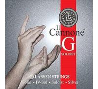 LARSEN STRINGS Violin Strings II Cannone - 4/4 Violin - Soloist - Single String G Direct & Focused, multifilament fibre nylon core, solid silver winding, tension 4.9/10.78