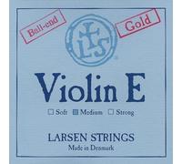 LARSEN STRINGS Violin Strings Original Synthetic,Fibre Core E Gold, stainless steel, gold plated, with ball end, medium