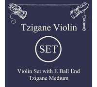 LARSEN STRINGS violin strings Tzigane multifilament fibre core set E steel ball end medium