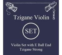 LARSEN STRINGS violin strings Tzigane multifilament fibre core set E steel ball end strong