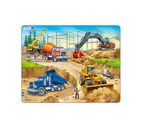 Larsen US1 Construction Site Jigsaw Puzzle for Children Age 6+ | 30 Pieces | Boxless Tray & Frame | Educational Development Puzzle | Perfect for Learning & Play | Made in Norway