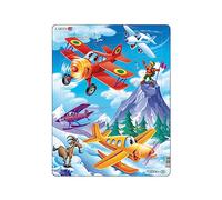 Larsen US12 Happy Planes Racing in the Snowy Mountains, 20 Piece Boxless Tray & Frame Jigsaw Puzzle