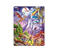 Larsen US17 Dragons and Heroes Guarding the Castle Treasure, 50 Piece Boxless Tray & Frame Jigsaw Puzzle
