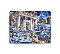 Larsen US32 Police Catching the Bank Robbers, Neutral Edition, 43 Piece Boxless Tray & Frame Jigsaw Puzzle
