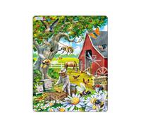 Larsen US39 Busy Bees and the Beekeeper, 53 Piece Boxless Tray & Frame Jigsaw Puzzle
