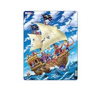 Larsen Puzzle US9 Pirates Celebrating a Successful Raid, Ages 5+, Imaginative Jigsaw, 30 Figure Pieces, Boxless Tray & Frame, Storytelling & Adventure