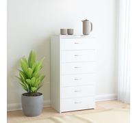 larson wooden chest of 6 drawers in white