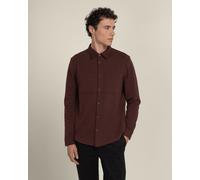Larsson & Co Gudhjem - Interlock Jersey Long Sleeve Shirt - Burgundy - M