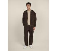 Larsson & Co Jelling - Heavyweight Zip-Through Hoodie & Wide Leg Jogger Set - Brown - M