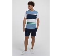 Larsson & Co Men's Block Stripe T-Shirt in Blue | Size: Medium Larsson & Co Blue M