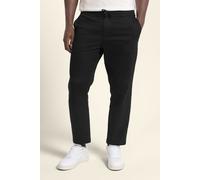 Larsson & Co Men's Drawstring Regular Fit Chino Trouser in Black | Size: 32R Larsson & Co Black 32R