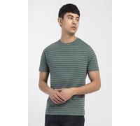 Larsson & Co Men's Horizontal Abstract Stripe T-Shirt in Green | Size: Medium Larsson & Co Green M