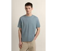 Larsson & Co Men's Jeppe - Textured Panelled T-Shirt in Light Blue | Size: Medium Larsson & Co Light Blue M