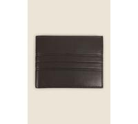 Larsson & Co Men's Kemi - Leather Wallet With Embossed Stripe in Brown Larsson & Co Brown One Size