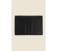 Larsson & Co Men's Nurmes - Embossed Leather Card Holder in Black Larsson & Co Black One Size