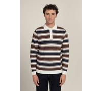 Larsson & Co Men's Osterby - Stripe Knitted Long Sleeve Polo Shirt | Size: Medium Larsson & Co Multicolor M